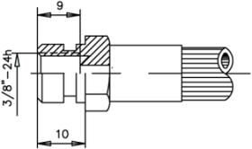 RACORERÍA DE FRENO 0021102BB - RACOR FRENO HEMBRA 3/8 SAE CONVEXO L=10MM