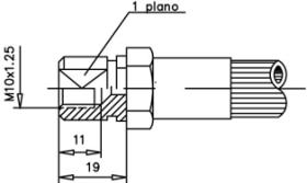 RACORERÍA DE FRENO 0021105BB - RACOR FRENO HEMBRA M10X1,25 CONCAVO L=11MM