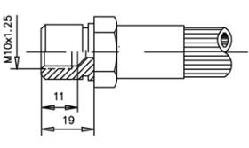 RACORERÍA DE FRENO 0021106BB - RACOR FRENO HEMBRA M10X1,25 CONCAVO L=11MM