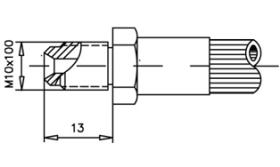 RACORERÍA DE FRENO 0021123BB - RACOR FRENO MACHO M10X1,00 CONCAVO L=13MM