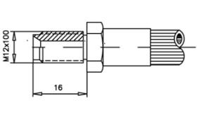 RACORERÍA DE FRENO 0021131BB - RACOR FRENO MACHO M12X1,00 CONCAVO L=16MM