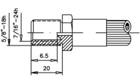 RACORERÍA DE FRENO 0021140BB - RACOR FRENO HEMBRA 7/16 SAE EXTERIOR 5/8 SAE L=20MM