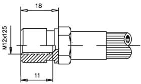 RACORERÍA DE FRENO 0021151BB - RACOR FRENO HEMBRA M12X1,25 L=11MM