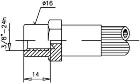 RACORERÍA DE FRENO 0021155BB - RACOR FRENO HEMBRA 3/8 SAE CONVEXO L=14MM