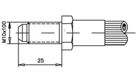 RACORERÍA DE FRENO 0021170BB - RACOR FRENO MACHO M10X1,00 L=25MM