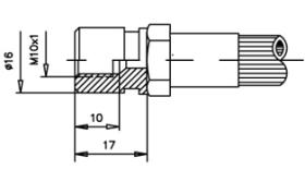 RACORERÍA DE FRENO 0021179BB - RACOR FRENO HEMBRA M10X1,00 L=17MM