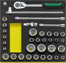 Stahlwille 96830354 - BANDEJA TCS CON JUEGO DE HERRAMIENTAS DE MANO 1/2"