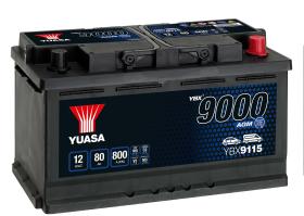  YBX9115 - BATERIA TURISMO YUASA YBX9115 12V 80AH 800A (+D) AGM