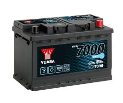  YBX7096 - BATERIA TURISMO YUASA YBX7096 12V 75AH 700A (+D) EFB