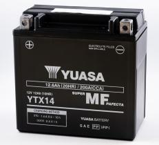  YTX14BS - BATERIA MOTOCICLETA YUASA YTX MF 12V 12,6AH 200A (+I) AGM