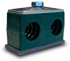 Abrazaderas verdes ADL26G4 - ABRAZADERA DOBLE SERIE LIGERA G.4 DIAM. 26MM
