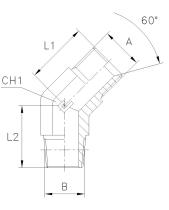 CAST RACORERIA & TUBERIA 302603 - CODO 45º MF BSP 3/8-BSPT 3/8