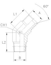 CAST RACORERIA & TUBERIA 302703 - CODO 45º MF BSP 3/8-NPT 3/8