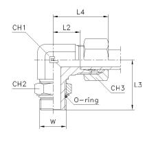 CAST RACORERIA & TUBERIA 106313 - CODO 90º ORIENTABLE MF UNF 1"7/8-TUBO 42L