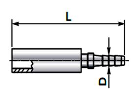 Minipress 34R0AI00 - MINIMEX ESPIGA LISA 6 TUBO DN2 INOX A316