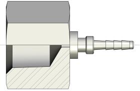 Minipress 37140000 - MINIMEX TL 1/4 NPTF ASIENTO PLANO TUBO DN2