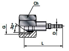 Minipress 3814AI00 - MINIMEX TL 1/4 BSP CONO 60 TUBO DN2 INOX A316