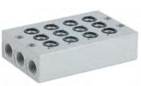 Pneumax 808.09 - COLECTOR DE ALUMINIO "SERIE 808" DE 9 POSICIONES