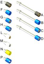 P.A. Italy 40028050 - PROL.ARS178+185MM INOX -PROT.AZUL