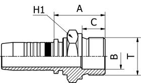 Manuli M106100404 - MACHO BSP ASIENTO PLANO ROSCA 1/4 TUB.1/4