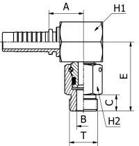 Manuli M143900606 - MACHO SAE GIRATORIO 90º O-RING TIPO BOSS 9/16 TUB.3/8