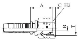  M215120514 - HEMBRA LOCA METRICA T.S. ROSCA 14X1,5(8L) TUB.5/16