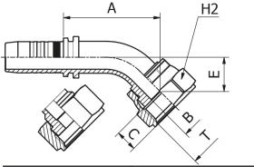 Manuli M224410806 - HEMBRA LOCA ORFS 45º T.P. ROSCA 11/16 TUB.1/2