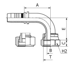 Manuli M224910604 - HEMBRA LOCA ORFS 90º T.P. ROSCA 9/16 TUB.3/8