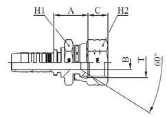 Manuli M240111633 - HEMBRA LOCA JIS METRICA KOMATSU ROSCA 33X1,5 TUB.1"