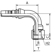 Manuli M424922424 - HEMBRA LOCA ORFS 90º S.P. T.S. ROSCA 2" TUB.1"1/2 IP