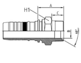 Manuli M578101616 - MACHO NPTF 1" TUB.1"XTRALOCK