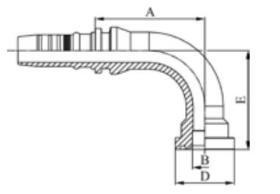 Manuli M686901212 - BRIDA 90º STANDARD DIAM. 41,4 TUB.3/4 XTRALOCK