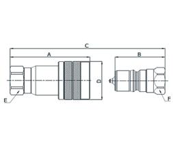 Manuli Q02411041A0202 - ENCHUFE RAPIDO PUNZON ISO B HEMBRA DN5 - 1/8