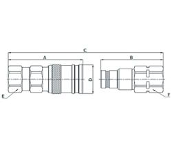 Manuli Q04111301A0606 - ENCHUFE RAPIDO CARAPLANA HEMBRA DN10 - 9/16 SAE