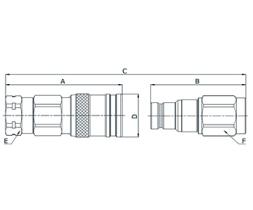 Manuli Q04311041A1620 - ENCHUFE RAPIDO CARAPLANA ALTA PRES. MACHO DN25 - 1"1/4