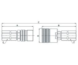 Manuli Q05111041A1208 - ENCHUFE RAPIDO AUTORROSCANTE MACHO DN20 - 1/2