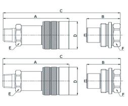 Manuli Q05511341B0606 - ENCHUFE RAPIDO GATO HIDRAU. MACHO DN10 - 3/8NPT