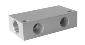 NEUMA DXT2392 - DISTRIBUIDOR ALUMINIO "DXT" 2 ENTRADAS 3/8" Y 10 SALIDAS 1/4