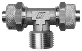 NEUMA RT0401 - RACOR SEMIR. NIQ. TE "RT" TUBO 4 ROSCA MACHO CENT. 1/8"