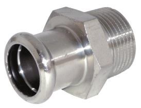 Accesorios de prensar F181512 - UNIÓN ROSCA MACHO INOXIDABLE 316 DIAM.15-1/2"