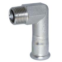 Accesorios de prensar F81834 - CODO INOXIDABLE 316 90º ROSCA MACHO DIAM.18-3/4"