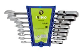 Irimo 198H - JUEGO 8 LLAVES COMBINADAS CARRACA CABEZA FLEXIBLE 8-19MM