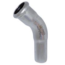 Accesorios de prensar F618GA - CURVA GALVANIZADO 45º H-M DIAM.18