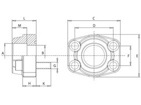 Bridas SAE BSS308 - BRIDA SAE 3000PSI PARA SOLDAR 1/2" SAE (FS080012)