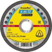 Klingspor Abrasivos 187171 - DISCOS DE CORTE KRONENFLEX® 1,6 - 1,9 MM 125 X 1,6 X 22,23,