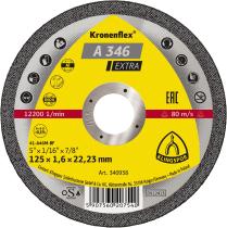 Klingspor Abrasivos 340938 - DISCOS DE CORTE KRONENFLEX® 1,6 - 1,9 MM 125 X 1,6 X 22,23,