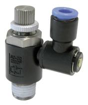 Accesfluid NSS0401 - REGULADOR CAUDAL GIRATORIO "NSS" TUBO 4 ROSCA CONÍ. MACHO 1/