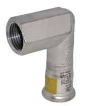 Accesorios de prensar F71512GAS - CODO INOXIDABLE 90º PARA GAS ROSCA HEMBRA DIAM.15-1/2"