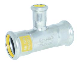 Accesorios de prensar F1510888108GAS - TE INOXIDABLE PARA GAS REDUCIDA DIAM.108-88-108