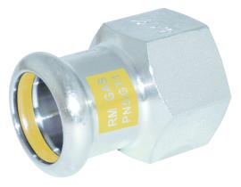 Accesorios de prensar F17542GAS - UNIÓN ROSCA HEMBRA INOXIDABLE PARA GAS DIAM.54-2"